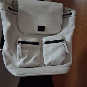 DKNY Cream Backpack with Black Accents